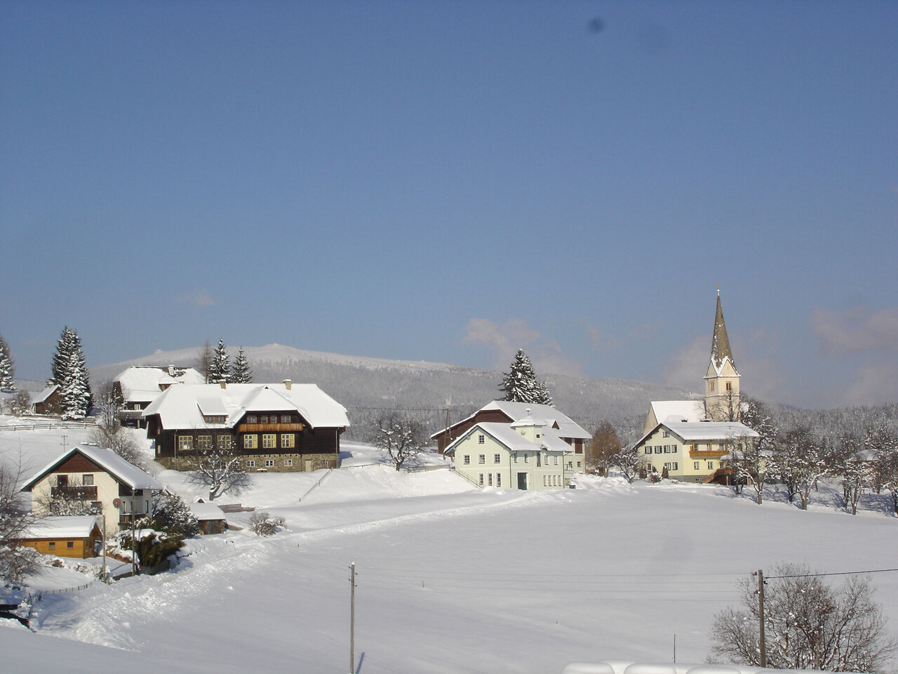 Blick auf Grafenbach im Winter Blick auf Grafenbach im Winter