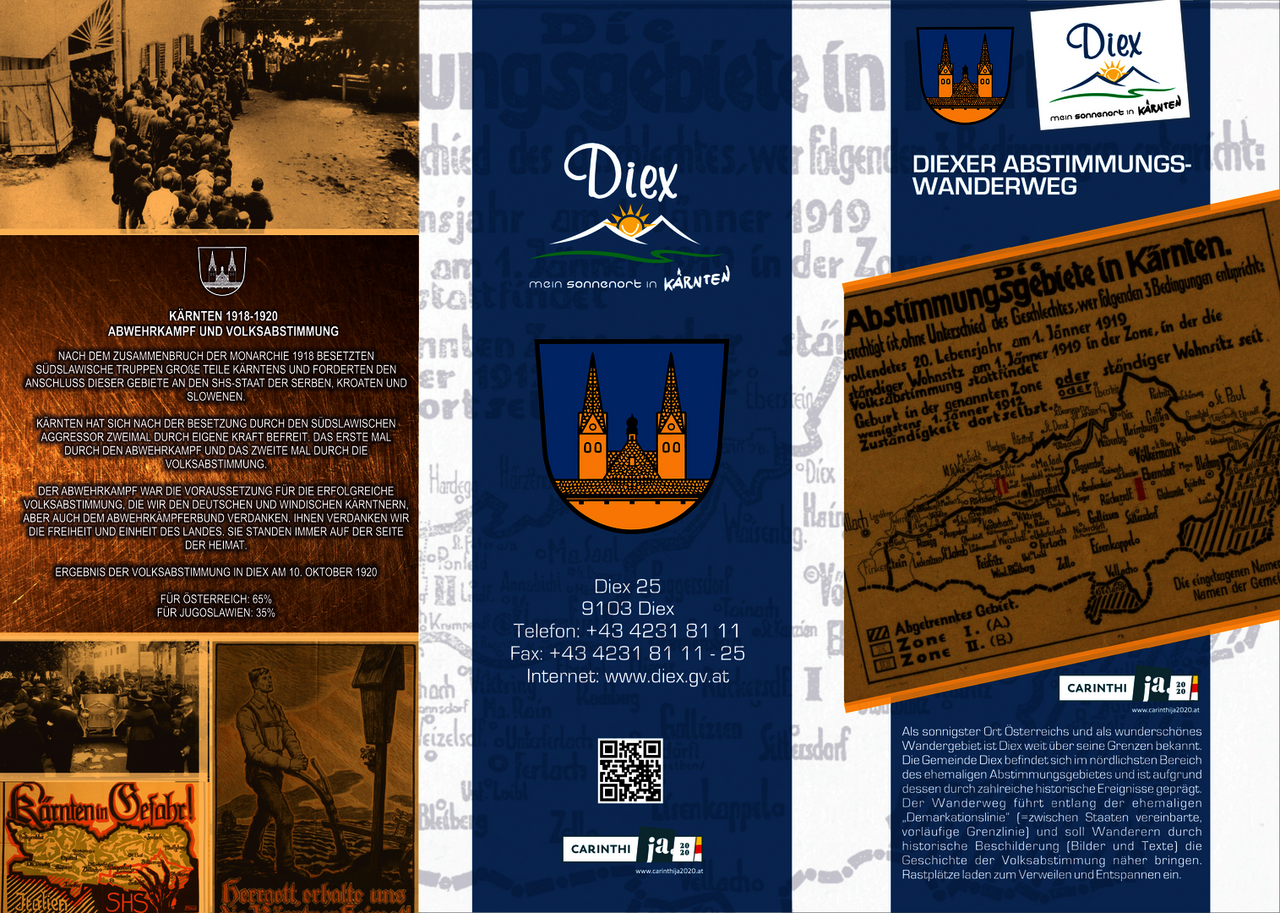 Prospekt Diexer Abstimmungswanderweg Seite 1 Prospekt Diexer Abstimmungswanderweg - Abwehrkampf und Volksabstimmung