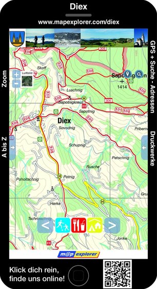 Digitale Wanderkarte Digitale Wanderkarte