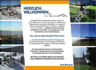 Herzlich Willkommen im Sonnenort Diex Herzlich Willkommen im Sonnenort Diex